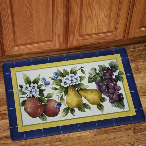 Tiled Fruit Anti Fatigue Kitchen Mat 